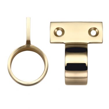 Click Here To Enlarge This Photo Of FB36 - Zoo Hardware Fulton & Bray Window Sash Ring &lpar;Vertical Fix&rpar; 28mm dia Polished Brass