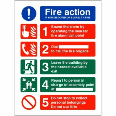 Click Here To Enlarge This Photo Of Rigid Plastic &lpar;1mm&rpar; If You Discover or Suspect a Fire Sign