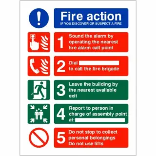 Rigid Plastic &lpar;1mm&rpar; If You Discover or Suspect a Fire Sign