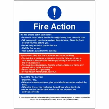 Click Here To Enlarge This Photo Of Self Adhesive Vinyl Personal Emergency Evacuation Plan PEEP Sign