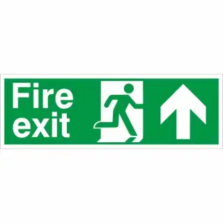 Rigid Plastic &lpar;1mm&rpar; Fire Exit Up Sign
