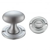 FB42SC - Zoo Hardware Fulton & Bray Oval Thumb Turn with Coin Release &lpar;5mm spindle&rpar; Satin Chrome