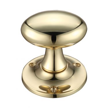 Click Here To Enlarge This Photo Of FB500 - Zoo Hardware Fulton & Bray Oval Mortice Knob Furniture &lpar;Unsprung&rpar; 60mm Rose dia&period; Polished Brass