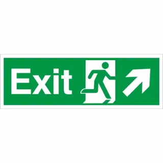 Rigid Plastic &lpar;1mm&rpar; Exit Arrow Up Right Sign