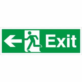 Rigid Plastic &lpar;1mm&rpar; Exit Arrow Left Sign