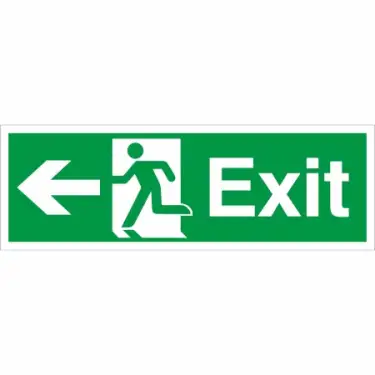 Click Here To Enlarge This Photo Of Rigid Plastic &lpar;2mm&rpar; Exit Arrow Left Sign