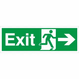 Rigid Plastic &lpar;1mm&rpar; Exit Arrow Right Sign