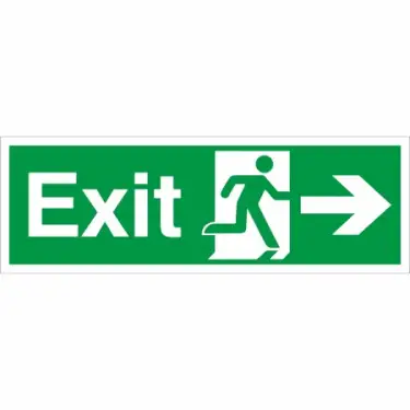 Click Here To Enlarge This Photo Of Rigid Plastic &lpar;2mm&rpar; Exit Arrow Right Sign