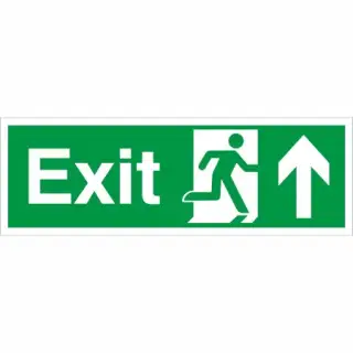 Rigid Plastic &lpar;1mm&rpar; Exit Arrow Up Sign