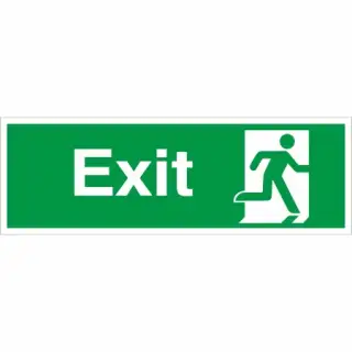 Rigid Plastic &lpar;1mm&rpar; Exit Running Man Right Sign