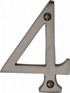 Click Here To Enlarge This Photo Of C1560 4-MB Heritage Brass Numeral 4 Face Fix 76mm &lpar;3"&rpar; Matt Bronze Finish