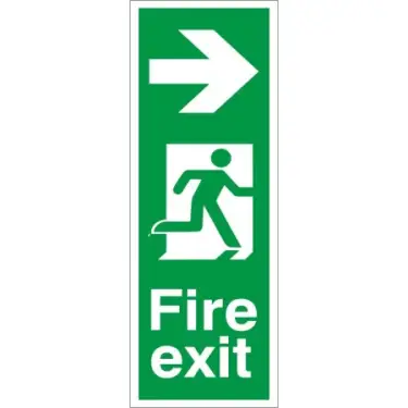Click Here To Enlarge This Photo Of Self Adhesive Vinyl Fire Exit Arrow Right Sign