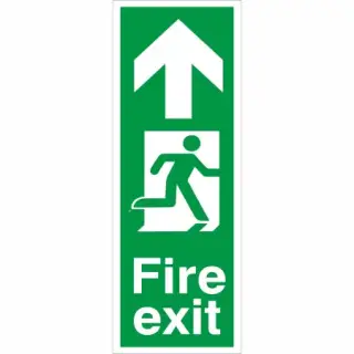Self Adhesive Vinyl Fire Exit Arrow Up Sign