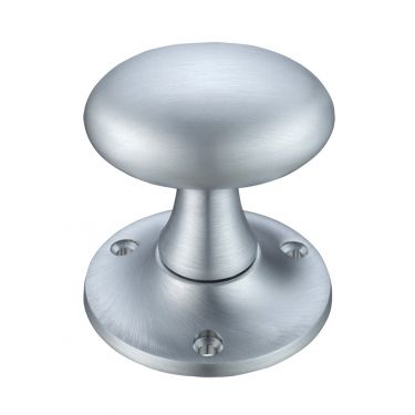 Click Here To Enlarge This Photo Of FB500SC - Zoo Hardware Fulton & Bray Oval Mortice Knob Furniture &lpar;Unsprung&rpar; 60mm Rose dia&period; Satin Chrome