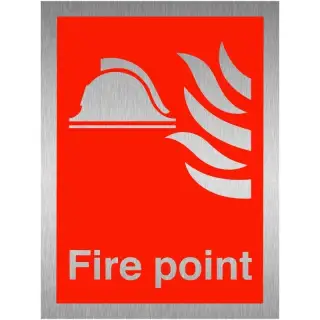 Brushed Aluminium &lpar;3mm&rpar; Fire Point Sign