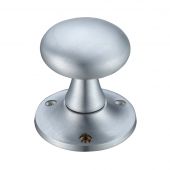 FB501SC - Zoo Hardware Fulton & Bray Mushroom Mortice Knob Furniture &lpar;Unsprung&rpar; 60mm Rose dia&period; Satin Chrome