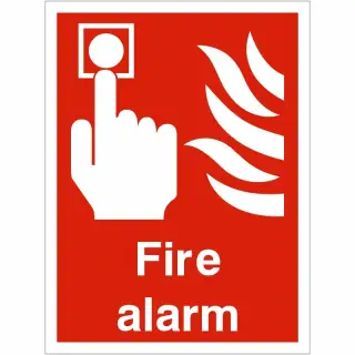 Rigid Plastic &lpar;1mm&rpar; Fire Alarm Sign
