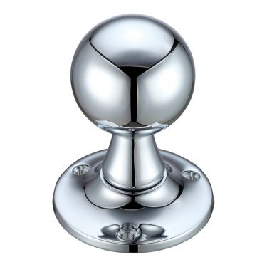 Click Here To Enlarge This Photo Of FB502CP - Zoo Hardware Fulton & Bray Ball Mortice Knob Furniture &lpar;Unsprung&rpar; 60mm Rose dia&period; Polished Chrome