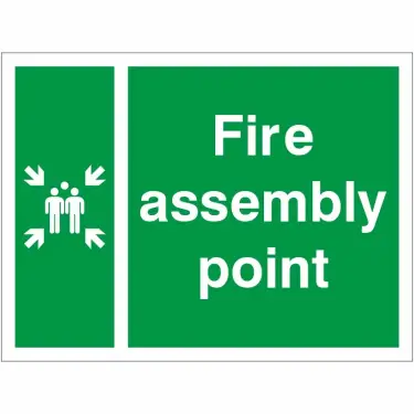Click Here To Enlarge This Photo Of Rigid Plastic &lpar;1mm&rpar; Fire Assembly Muster Point Sign