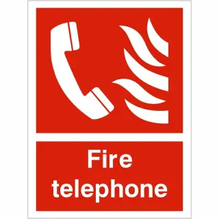 Rigid Plastic &lpar;1mm&rpar; Fire Telephone Sign