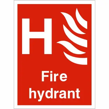 Click Here To Enlarge This Photo Of Self Adhesive Vinyl Fire Hydrant Sign - 200mm x 300mm