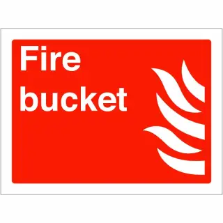 Rigid Plastic &lpar;2mm&rpar; Fire Bucket Sign - 200mm x 150mm