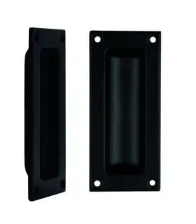 FB90MB - Zoo Hardware Fulton & Bray Flush Pull - 102 x 45mm &lpar;13mm Depth&rpar; Matt Black