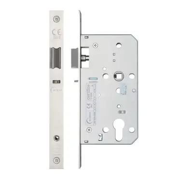 Click Here To Enlarge This Photo Of Eclipse 71414 DIN Nightlatch 60mm - &lpar;22mm Square Forend&rpar; - Satin Stainless Steel