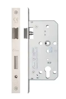 Eclipse 71430 DIN Euro Sashlock 55mm - &lpar;24mm Square Forend&rpar; - Satin Stainless Steel
