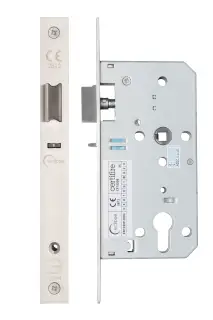 Eclipse 71434 DIN Nightlatch 55mm - &lpar;24mm Square Forend&rpar; - Satin Stainless Steel
