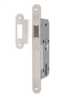 Click Here To Enlarge This Photo Of Eclipse 71441 DIN Latch 55mm - &lpar;24mm Radius Forend&rpar; - Satin Stainless Steel