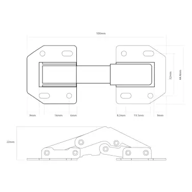 Click Here To Enlarge This Photo Of Eclipse 99017 100mm NP Cabinet Hinge Easy Mount 90&deg; Full Overlay - Pack of 2