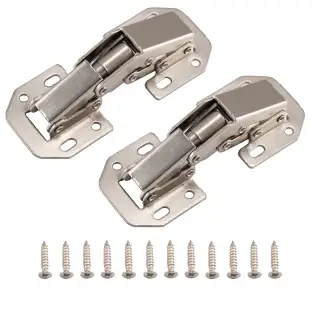 Eclipse 99017 100mm NP Cabinet Hinge Easy Mount 90&deg; Full Overlay - Pack of 2