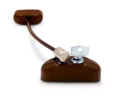 Click Here To Enlarge This Photo Of TSSCWRBROWN - TSS British Standard Cable Window Restrictor - Brown