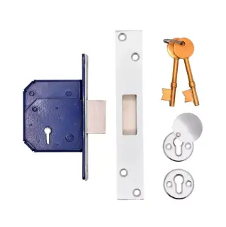 TSSRETROMDL25S - TSS Retro Fit British Standard 5 Lever Mortice Deadlock 67mm Satin Chrome &lpar;Chubb 3G114E&rpar;