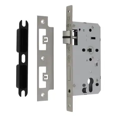 Click Here To Enlarge This Photo Of DLX7255EPSSS - Carlisle Brass Eurospec DIN Euro Sashlock 55mm Backset &lpar;Square Forend&rpar; - Satin Stainless Steel
