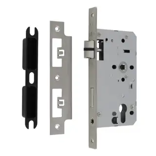 DLX7260EPSSS - Carlisle Brass Eurospec DIN Euro Sashlock 60mm Backset &lpar;Square Forend&rpar; - Satin Stainless Steel