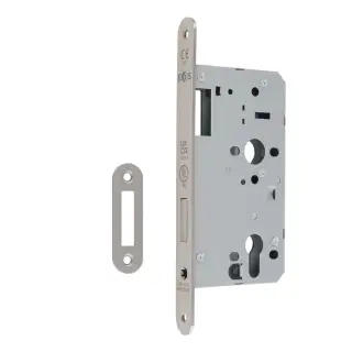 DLX0060EPSSS&sol;R - Carlisle Brass Eurospec DIN Euro Deadlock 60mm Backset &lpar;Radius Forend&rpar; - Satin Stainless Steel
