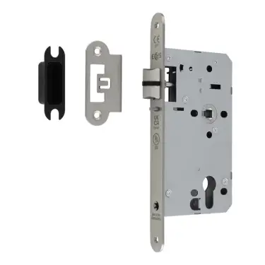Click Here To Enlarge This Photo Of DLX7260NLSSS&sol;R - Carlisle Brass Eurospec DIN Euro Nightlatch 60mm Backset &lpar;Radius Forend&rpar; - Satin Stainless Steel