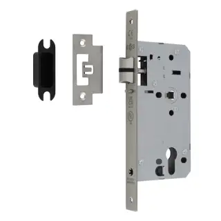 DLX7255NLSSS - Carlisle Brass Eurospec DIN Euro Nightlatch 55mm Backset &lpar;Square Forend&rpar; - Satin Stainless Steel