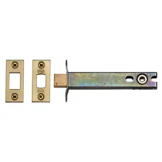 YKBDB5N-SB M&period;Marcus York Architectural Tubular Bathroom Deadbolt 5" Satin Brass Finish