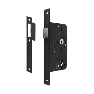 AR911-S-60-BLK Hoppe Arrone DIN Mortice Latch Square Forend &lpar;60mm Backset&rpar; - Matt Black &lpar;50026112&rpar;