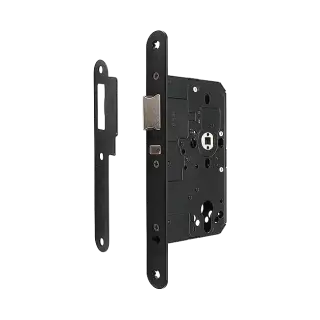 AR914-R-60-BLK Hoppe Arrone DIN Mortice Nightlatch Case Radius Forend &lpar;60mm Backset&rpar; - Matt Black &lpar;50026203&rpar;
