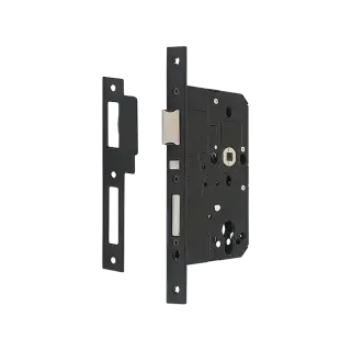 AR915-S-60-BLK Hoppe Arrone DIN Mortice Apartment Lock Square Forend &lpar;60mm Backset&rpar; - Matt Black &lpar;50026173&rpar;