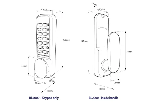 Click Here To Enlarge This Photo Of BORG Locks BL2201 PB Light Duty Digital Lock with Holdback Function &lpar;60mm Latch&rpar; - Polished Brass