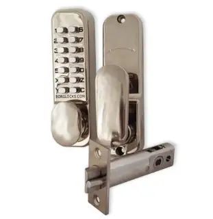 BORG Locks BL2201 PC Light Duty Digital Lock with Holdback Function &lpar;60mm Latch&rpar; - Polished Chrome