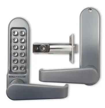 Click Here To Enlarge This Photo Of BORG Locks BL5401 SC Medium&sol;Heavy Duty Digital Lock &lpar;Flat Bar&rpar; with Free Passage Mode &lpar;60mm Latch&rpar; - Satin Chrome