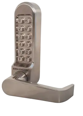 Click Here To Enlarge This Photo Of BORG Locks BL5402 SS Medium&sol;Heavy Duty Digital Lock &lpar;Flat Bar&rpar; with Free Passage Mode &lpar;28mm Latch for Aluminium&sol;Narrow Stile Doors&rpar; - Stainless Steel