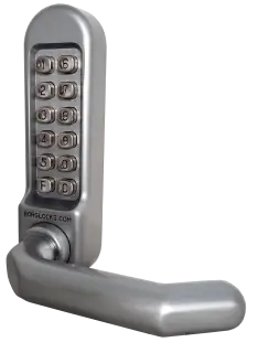 BORG Locks BL5003 SC Medium&sol;Heavy Duty Digital Lock &lpar;Round Bar&rpar; with Free Passage Mode &lpar;60x72mm Euro Profile Lockcase&rpar; - Satin Chrome