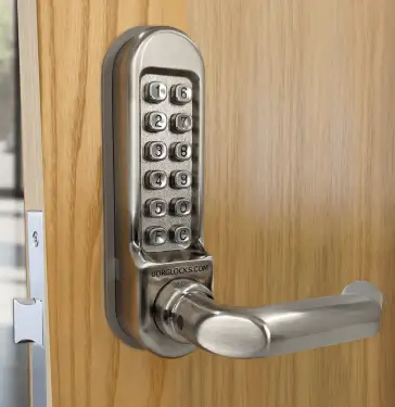 Click Here To Enlarge This Photo Of BORG Locks BL5003 SS Medium&sol;Heavy Duty Digital Lock &lpar;Round Bar&rpar; with Free Passage Mode &lpar;60x72mm Euro Profile Lockcase&rpar; - Stainless Steel